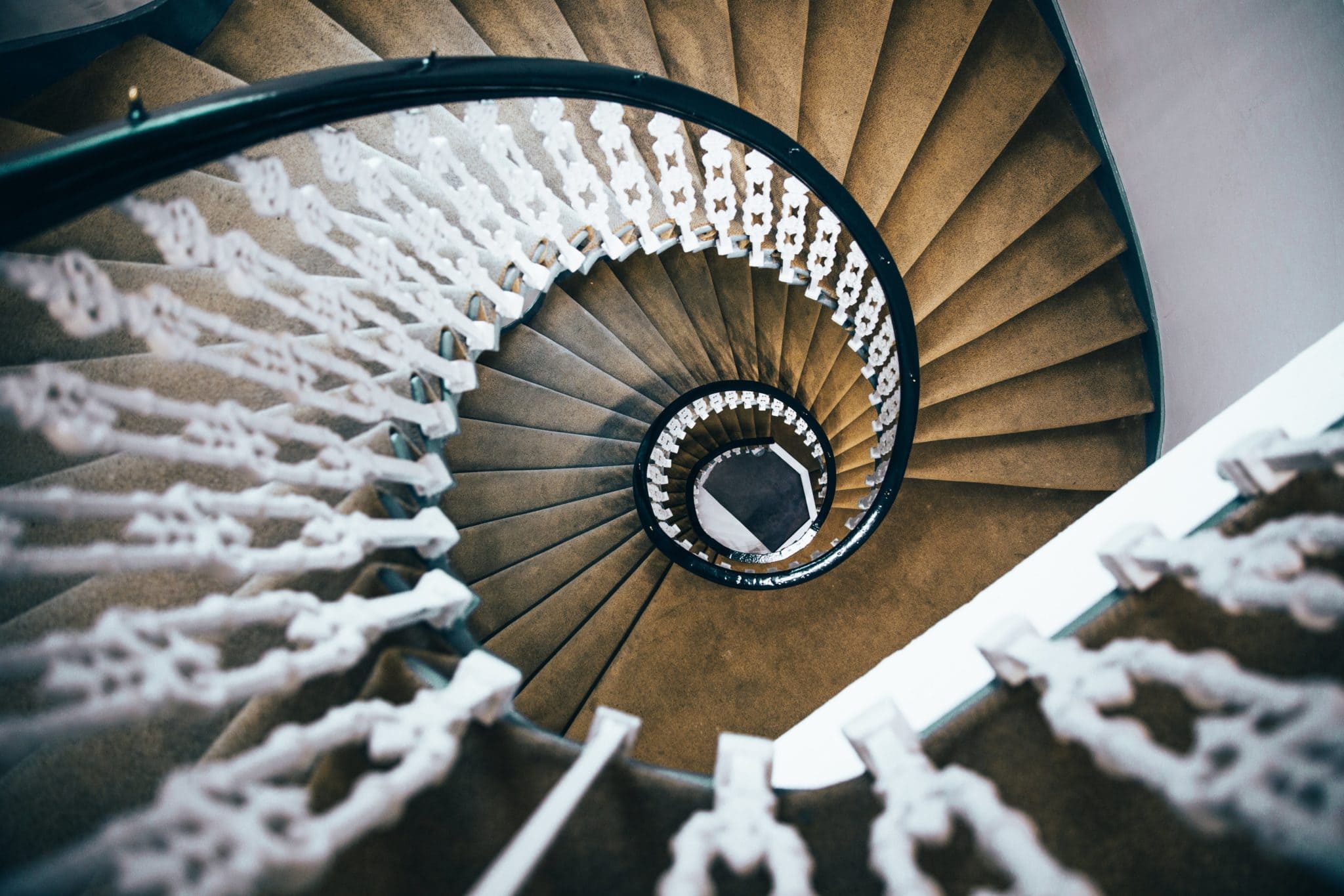 Title image: Feeling empty symbolised by spiral staircase